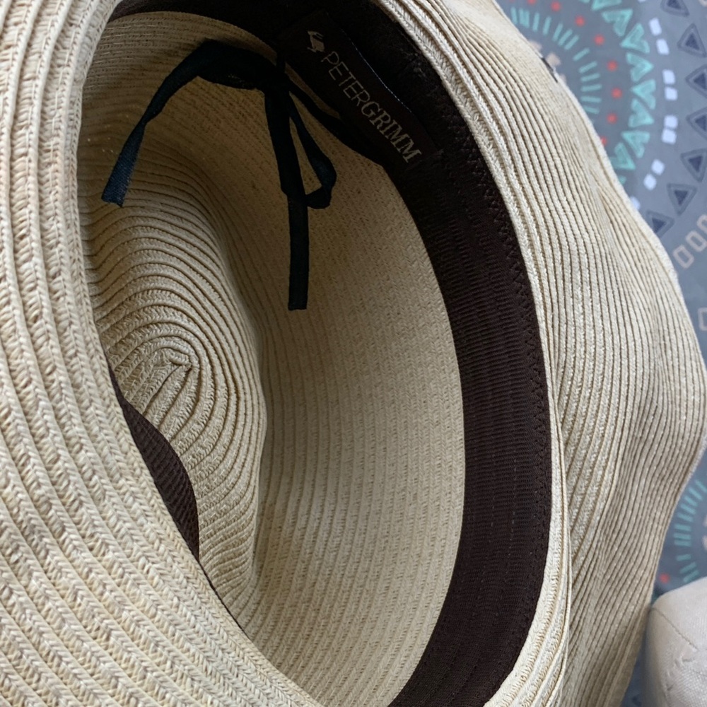 Peter Grimm Tan and Gold Wide-Brimmed Sun Hat - Picture 4 of 10